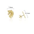 thumbnail image 3 of Yellow Gold Unicorn Stud Earrings (10K), 3 of 3