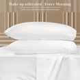 thumbnail image 3 of OnlineBestDeal's White Egyptian Cotton Bed Sheet Set, King - Deep Pocket, 3 of 5
