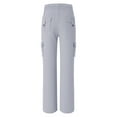 thumbnail image 4 of FUNUONY Cargo Legging for Women Workout Leggings with Pockets Hidden Scrunch High Waisted Cargo Gym Yoga Seamless Wide Leg Leggings Button Side Pocket Elastic Waistband Yoga Pants Grey 5Xl, 4 of 9