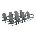 thumbnail image 4 of WestinTrends Highland Outdoor Patio HDPE Adirondack Chairs With Cup Holders (Set of 8), Gray, 4 of 11