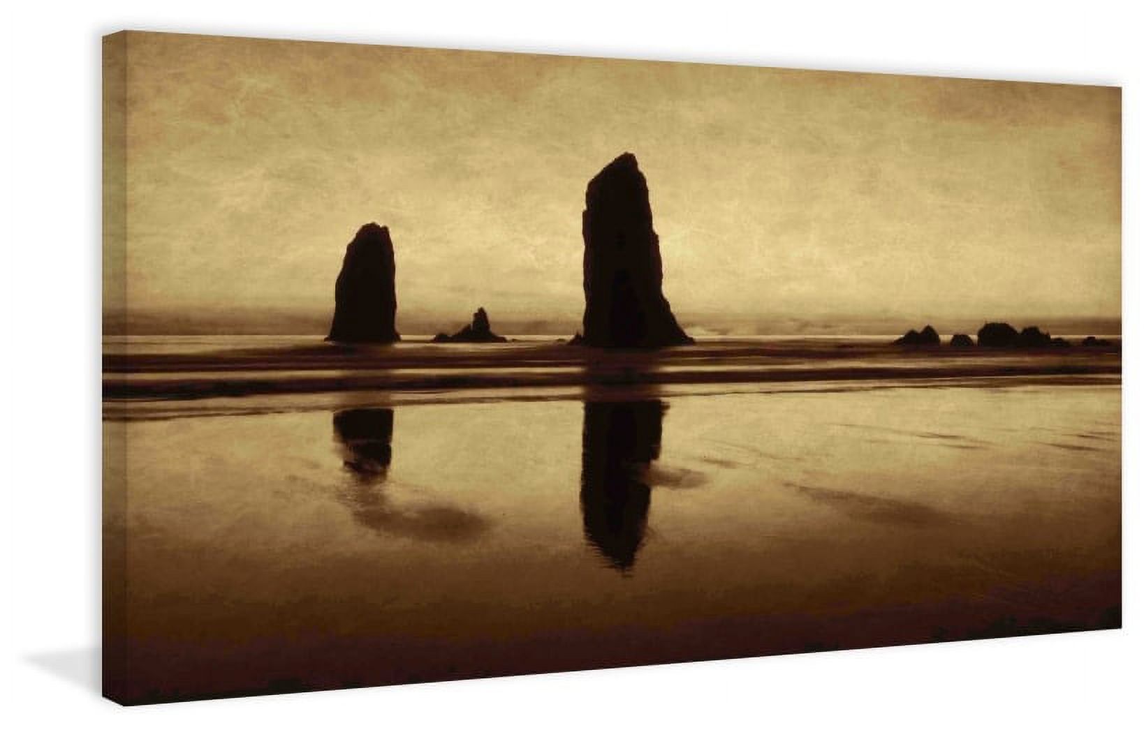 Marmont Hill Inc Marmont Hill - Pastel Evening on the Coast Painting Print on Canvas - Multi-color