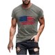 thumbnail image 2 of Tops para hombre, blusas y camisas de cuello redondo y manga corta para hombre, camiseta de cuello redondo y manga corta con estampado de la bandera del Día de la Independencia de Estados Unidos para, 2 of 5