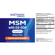 Enzymatic Therapy - MSM with GS-500 Value Size - 180 Capsules