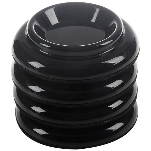 Piano Caster Cups 4Pcs Palstic Upright Leg Foot Pads Set Accessories(Black)
