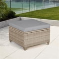 thumbnail image 4 of Afuera Living Outdoor Ottoman in Natural Aged Wicker / Stone, 4 of 4