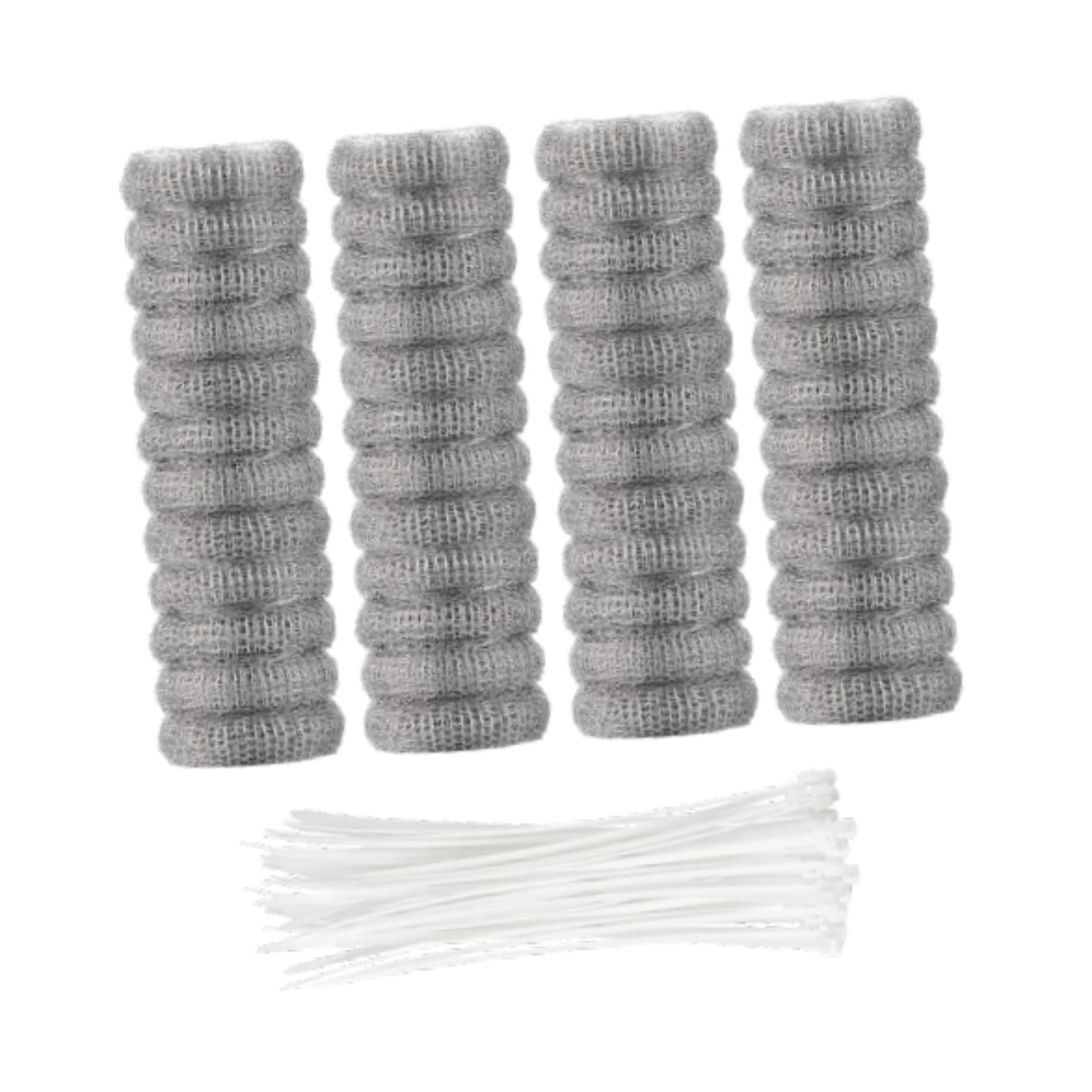 Tongina 48x Washing Machine , Laundry Mesh Washer Hose Filter, Easy to Remove Stainless Steel and Cable Ties