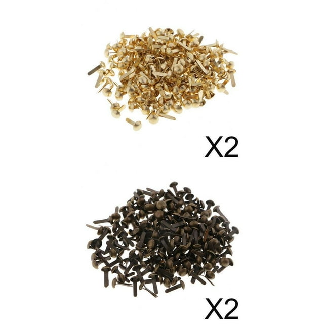 KLKCMS PETSOLA 800 Pcs Attaches de Scrapbooking en Métal avec Tête Ronde