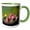 Green/White, variant on 3drose, American Goldfinch Male on Hollyhock, Marion, Illinois, 11oz Mug