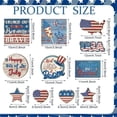 thumbnail image 3 of Fourth of July decorations, Patriotic decorations, 11 Pc Wood Set, Tiered Tray decor, Rustic Home decor Farmhouse, Red White Blue, Star Cutouts, Mini American Flags on Stick, 3 of 5