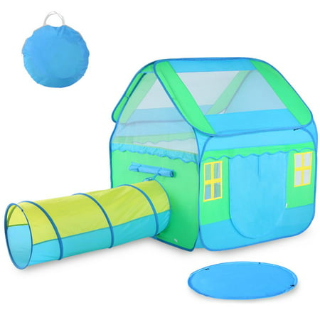 VBESTLIFE Kids Play Tent Tunnel and Playmat for Indoor Outdoor Activity Best Gift for Boys