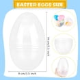 thumbnail image 2 of 12 Pack Fillable Plastic Easter Eggs, 5.5 Inch Large Clear Transparent for Easter Egg Hunt, Party Favors and Decorations, 2 of 6