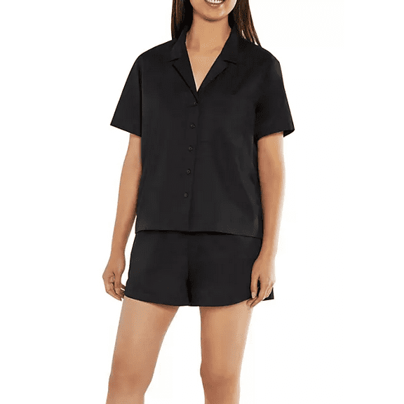 Gap Women's Woven Sleep Set (Black, Small)