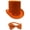 Orange, variant on Nicky Bigs Novelties Adult 6 Inch Felt Top Hat Matching Bowtie Formal Cosplay Costume Accessory Set
