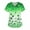 1-green, variant on Women's Nurse Uniforms Summer Irish Shamrock Printed V-Neck Breathable Scrub Tops Short Sleeve Professionals Soft Stretch St. Patrick's Day T-Shirts with Pockets ( green)