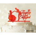 thumbnail image 1 of Finally Got Engaged Couple Cake Topper Wedding Cake Topper Color Option Available 6-8 Inches Wide, 1 of 1