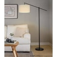 thumbnail image 3 of LumiSource Matte Black Metal, Natural Linen Casper 69" Metal Floor Lamp, 3 of 6