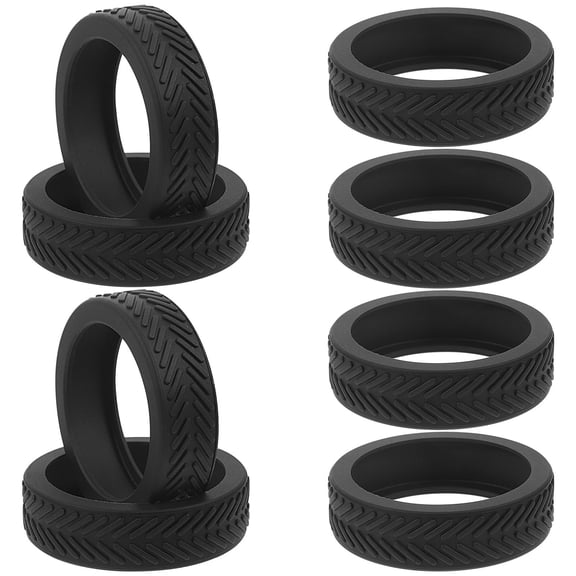 WASHWEPE 8Pcs Noise Reduction Silicone Luggage Wheel Protective Sleeve 1.97X1.97X0.59in