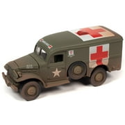 GMC WC54 Dirty Ambulance Liberation of Buchenwald, Green, Johnny Lightning JLML008/48B, 1/64 Scale