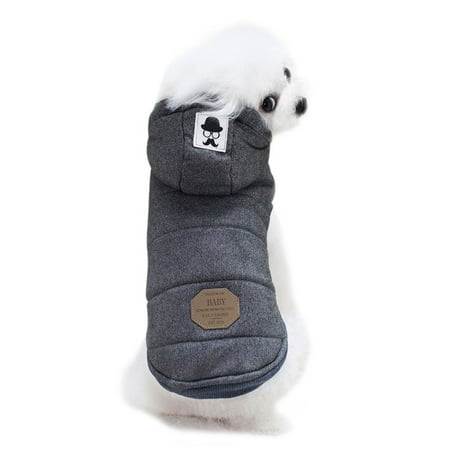 Dog Winter Coat Hoodie Jacket, Soft Warm Fleece Hooded Dog Cold Weather Coat, Windproof Snow Proof Dog Winter Clothes Dog Snowsuit Apparel for Small Puppy Medium Large Dogs