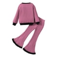 thumbnail image 6 of Zanarzt Girls Clothes 2 Piece Girls Outfits Set Long Sleeve Top Pants Casual Two Piece Set for Spring Hot Pink,5-6 Years, 6 of 8