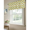 thumbnail image 6 of Curtain Valance for Windows,Summer Lemon Leaf Seamless Kitchen Valances Rod Pocket Short Curtains,Country Flower Retro Linen Window Treatment Panel for Bedroom Bathroom 54"x18", 6 of 7