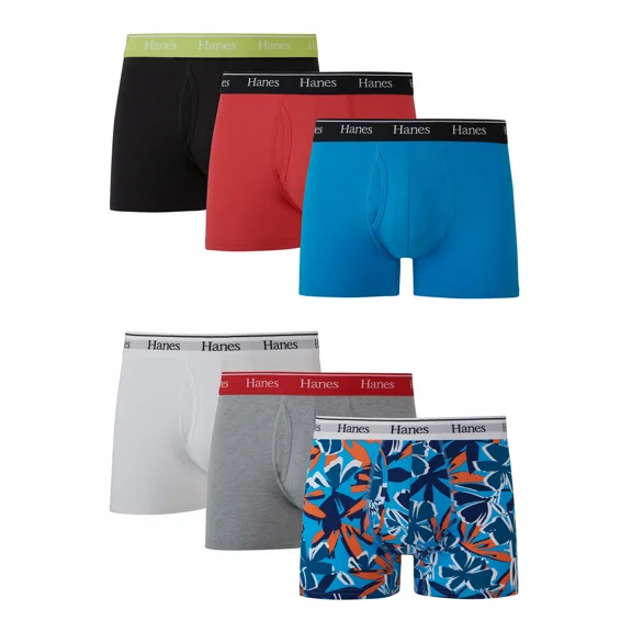 Hanes® Originals Men's STRETCH TRUNK 3-Pack "modern fit & COTTON STRETCH" Size " S" Mix-Color