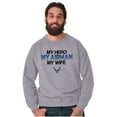 thumbnail image 3 of US Air Force Hero Airman Wife Men's Crewneck Sweatshirt Brisco Brands M, 3 of 6