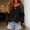 Black, variant on Women's Sweaters OffShoulder Lace Crochet Sleeve Oversized Loose Knit Pullover Sweater Soft Casual Fall Winter L