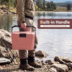 Barara King Compact Insulated Hard Shell Cooler with 2 Cup Holders for Women Outdoor Beach Camping Picnic and Cute Cold Storage Accessory, Pink