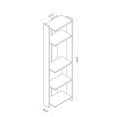 thumbnail image 7 of Ada Home Decor Abis 4 Tier Bookcase, Anthracite/Oak, 7 of 7
