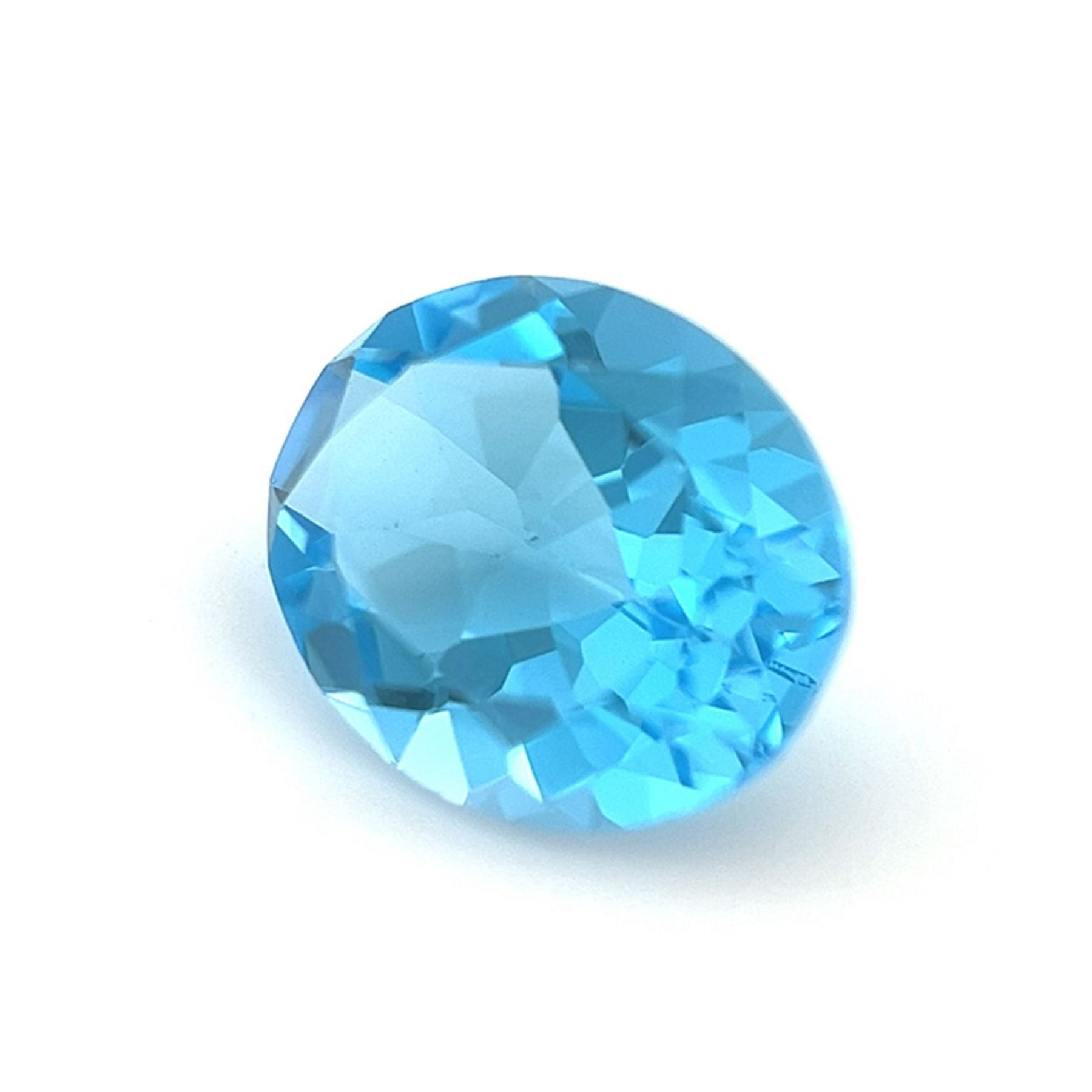 Certified Natural 2.75 Carat Swiss Blue Topaz Oval Shape Brilliant Cut 10x8 mm Loose Gemstone December Birthstone