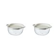 thumbnail image 3 of Toystoory Lavabo de verduras de doble capa con cesta de drenaje con cesta de almacenamiento uniforme cesta de fruta fina blancura hialina blancura hialina 2Conjunto, 3 of 6