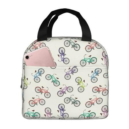 Insulated Lunch Bag for Women Men - Bike colorful Leakproof Cooler Lunch Box for Women Men  Lunch Tote Bags for Work School Picnic Travel