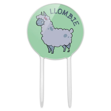 Acrylic Llombie Llama Zombie Cake Topper Party Decoration for Wedding Anniversary Birthday Graduation