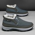 thumbnail image 5 of Wovix Men's Winter Slip-On Warm Ankle Chukka Boots with Arch Support Waterproof Anti-Slip Snow Loafers Hiking Walking Shoes Outdoor Shoes Grey 41, 5 of 7