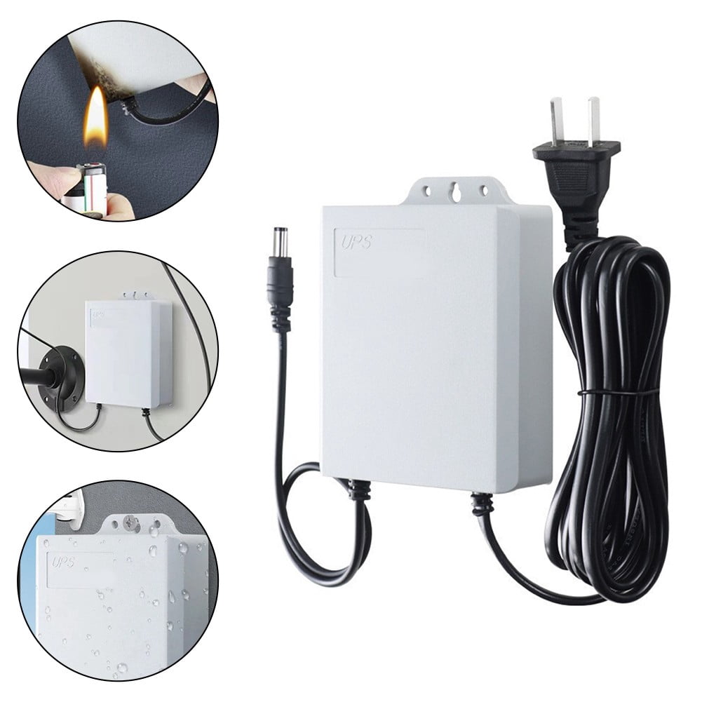 Leke For Home Camera 3600mAh Battery DC UPS Battery Backup Color: White Home Camera Protection Reliable Power Supply