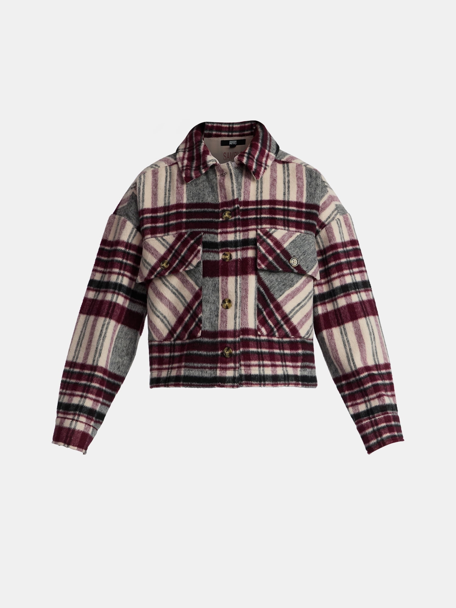 Madden NYC Women's Plaid Jacket, Midweight, Sizes XXS-XXL