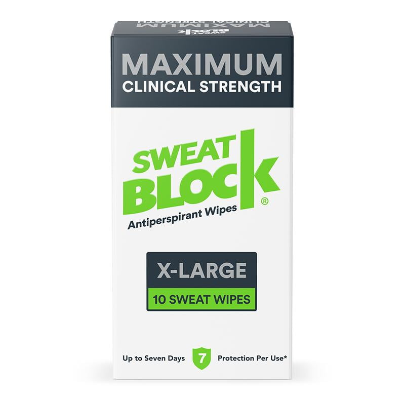 SweatBlock Max Clinical Antiperspirant Wipes XL Body Wipes Walmart