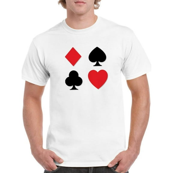 Poker Suits T-Shirt Men -SPIdeals Designs, Male 3X-Large