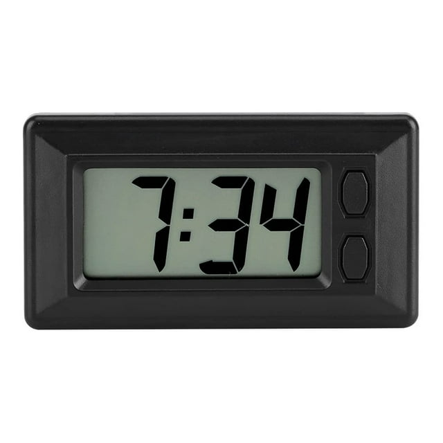 Speravity Reloj Digital autoadhesivo para coche, encimera, escritorio, calendario, fecha, hora, reloj, accesorios electrónicos para vehículos Kits de molduras para tableros de automóviles