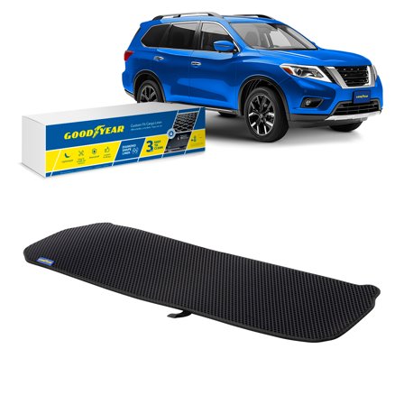 Goodyear Custom Fit Cargo Mat Liner for Nissan Pathfinder 2013-2020- Heavy Duty Trunk Liner, Dimond Shape, Luggage with Waterproof,Liquid & Dirt Trapping Technology - Anti-Slip Cargo Liner - GY004898