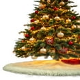 thumbnail image 3 of FabricLA Banana Faux Fur Tree Skirt Cut - 30 Inches with Rounded Edges (No Backing) for Holiday Decor, 3 of 8