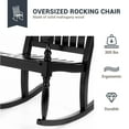 thumbnail image 4 of Bonn Solid Wood Oversized Outdoor Rocking Chair, Black, 4 of 14