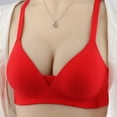 thumbnail image 3 of YeJammarp Bras for Women No Underwire Comfortable Breathable Cozy Breathable Seamless Push Up Bra Casual Minimizer Bras For Women (85, Red), 3 of 3