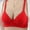 Red, variant on Women's Bras No Underwire Smoothing Comfy Push-Up Triangle Cups Everyday Bralettes Adjustable Strap Breathable Basic Brasiers, Red, 95