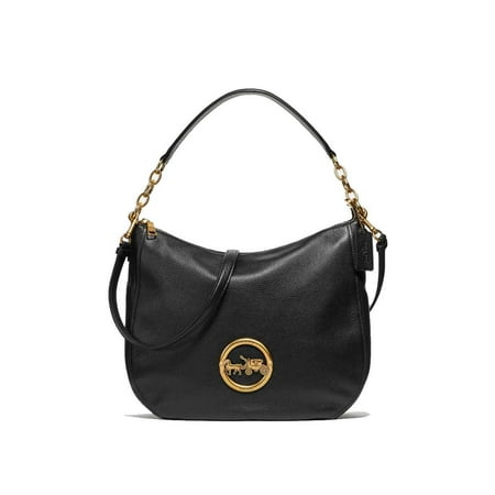 Black Pebble Leather - NEW WOMEN'S COACH (F31400) BLACK PEBBLED LEATHER ELLE HOBO SHOULDER BAG HANDBAG