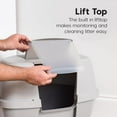 thumbnail image 4 of Enclosed Corner Litter Box with Scoop, Hooded Litter Tray for Corners, Space-Saving Covered Litter Box, Odor Defensive, Gray, 4 of 6