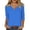 Z-Blue, variant on Womens Tops 3/4 Sleeve T-shirts for Women Fashion Loose Casual V-Neck Three Quarter Length Sleeve Solid Pullover Tops Z-Green XXL