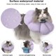 thumbnail image 2 of Collar de cono para gato, lindo collar impermeable de recuperación para gatos, collar isabelino de seguridad para curación de heridas antimordeduras para gatos, 2 of 4