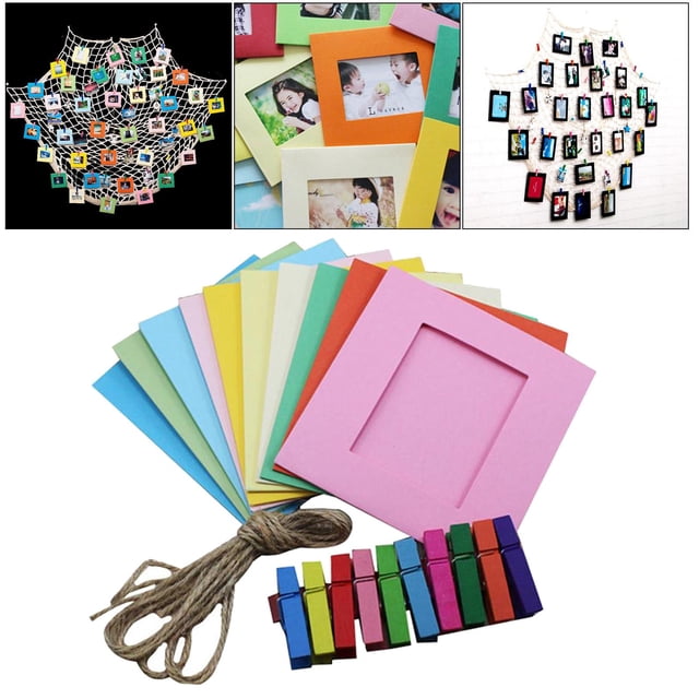 Decoración de Fotografía Perfecl Papel con Cuerda de Clips 30 Piezas 3 Pulgadas